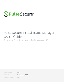 Pulse Secure Virtual Traffic Manager: User's Guide