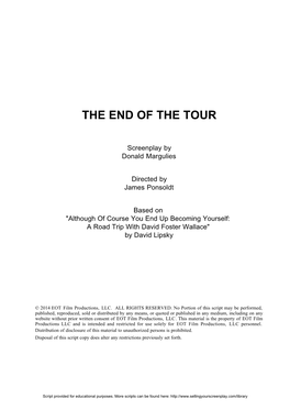 The End of the Tour