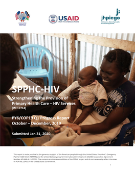 SPPHC-HIV Strengthening the Provision of Primary Health Care – HIV Services [IM 17714]