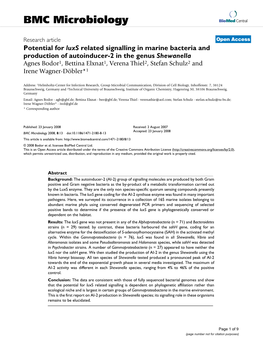 Potential for Luxs Related Signalling