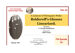 Boldereff's Glosses Linearized