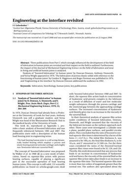 Engineering at the Interface Revisited I C Gebeshuber1,2 1Institut Fuer Allgemeine Physik, Vienna University of Technology, Wien, Austria