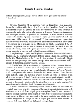 Biografia Di Severino Gazzelloni