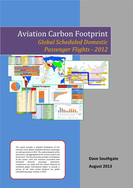 Aviation Carbon Footprint Global Scheduled Domestic Passenger Flights - 2012