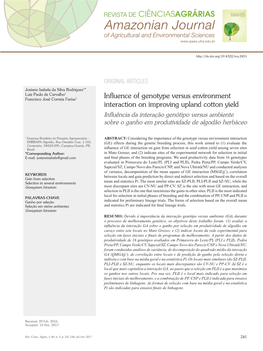 Influence of Genotype Versus Environment Interaction On