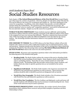 Social Studies Resources