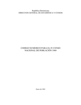 República Dominicana DIRECCION GENERAL DE ESTADISTICA Y CENSOS