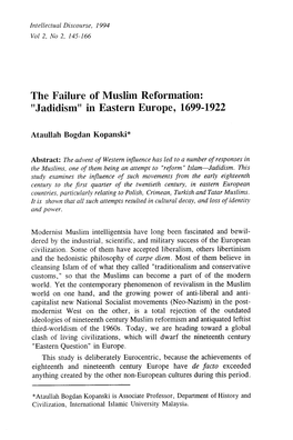 The Failure of Muslim Reformation: 