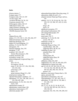 Index 4-Horse Chariot, 7 8-Degree Span, 177 8-Trigram Order, 522–23, 529 14-Clan Origin, 308 14-Nation Mi-Bing, 24, 56, 181 36