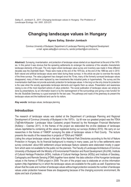 Changing Landscape Values in Hungary