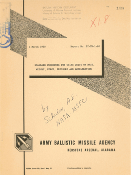 Rmy Ballistic Missile Agency Redstone Arsenal, Alabama