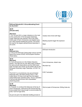 Esocast Episode 66: a Groundbreaking Event for the E-ELT