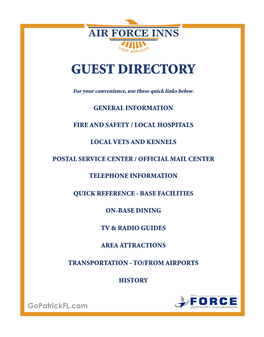 Guest Directory