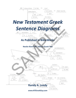 New Testament Greek Sentence Diagrams