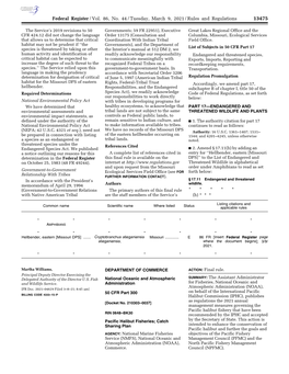 Federal Register/Vol. 86, No. 44/Tuesday, March 9, 2021/Rules