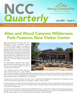 Aliso and Wood Canyons Wilderness Park Features New Visitor Center