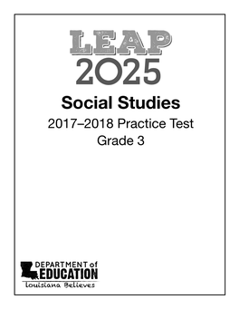 2017–2018 Practice Test Grade 3