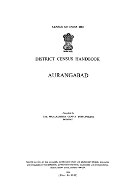 District Census Handbook, Aurangabad