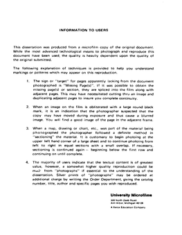 University Microfilms 300 North Zeob Road Ann Arbor, Michigan 48106 a Xerox Education Company IJ 72-22,287