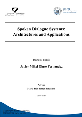 Spoken Dialogue Systems: Architectures and Applications