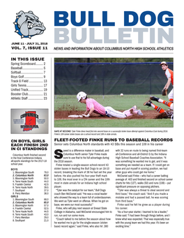 In This Issue Fleet-Footed Finke Runs to Baseball Records