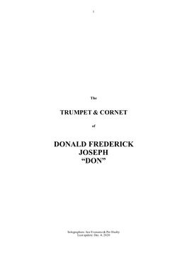 Donald Frederick Joseph “Don”