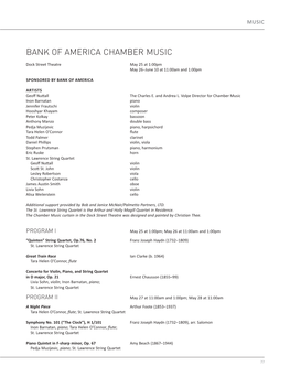 Bank of America Chamber Music