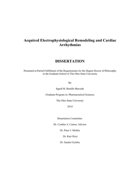 Acquired Electrophysiological Remodeling and Cardiac Arrhythmias