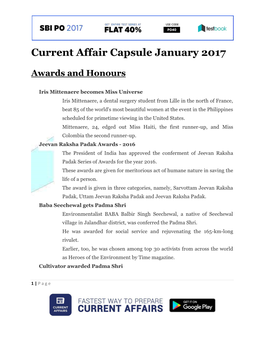 Current Affair Capsule January 2017