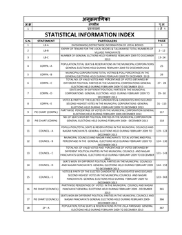 Statistical Information Index S.N