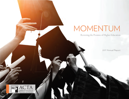 MOMENTUM Restoring the Promise of Higher Education