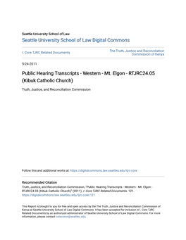 Public Hearing Transcripts - Western - Mt