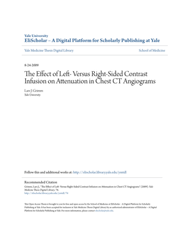 The Effect of Left- Versus Right-Sided Contrast Infusion on Attenuation in Chest CT Angiograms