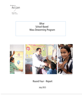 Report Bihar School-Based Mass Deworming Program