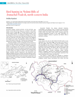 Bird Hunting in Mishmi Hills of Arunachal Pradesh, North-Eastern India Ambika Aiyadurai