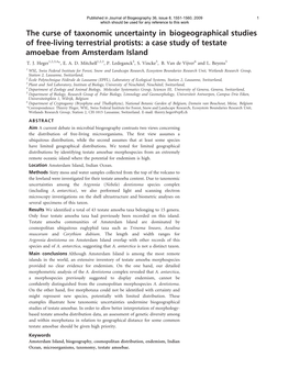 The Curse of Taxonomic Uncertainty in Biogeographical Studies of Free-Living Terrestrial Protists