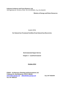 Lehrman Architects and Town Planners, Ltd. 120 Yigal Alon St., Tel Aviv 67443 Tel.: 03-6959893, Fax: 03-6960299