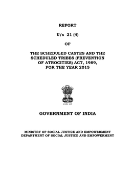 Of the Scheduled Castes and the Scheduled Tribes (Prevention of Atrocities) Act, 1989