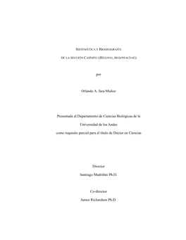 Por Orlando A. Jara-Muñoz Presentada Al Departamento De