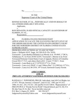 US SC Amicas Brief – Motion for Mandamus