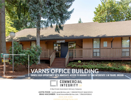 Varns Office Building Owner/User Opportunity with Immediate Access to Highway 217 and Interstate 5 in Tigard, Oregon