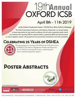 Poster Abstracts