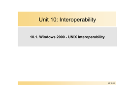 Unit 10: Interoperability