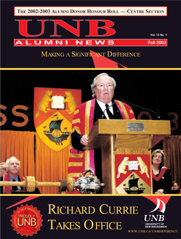 Fall 2003 Alumni News