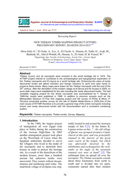 71 Surveying Report NEW THEBAN TOMBS