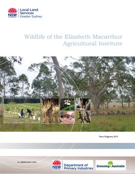 Wildlife of the Elizabeth Macarthur Agricultural Institute