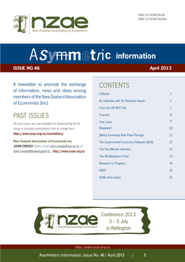 Asymmetric Information ISSUE NO.46 April 2013