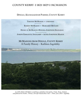 County Kerry 1821-1829 Mcmahon a Family History – Kathleen Ingoldsby