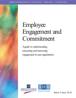 Employee Engagement and Commitment