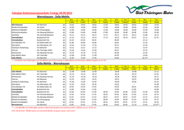 Wernshausen Fahrplan Schienenersatzverkehr Freitag, 04.09.2015